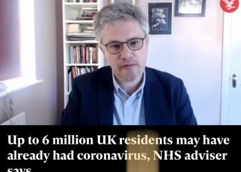 “যুক্তরাজ্যের প্রায় ৬ মিলিয়ন লোক ইতিমধ্যে করোনাভাইরাসে সংক্রমিত হয়ে থাকতে পারে”