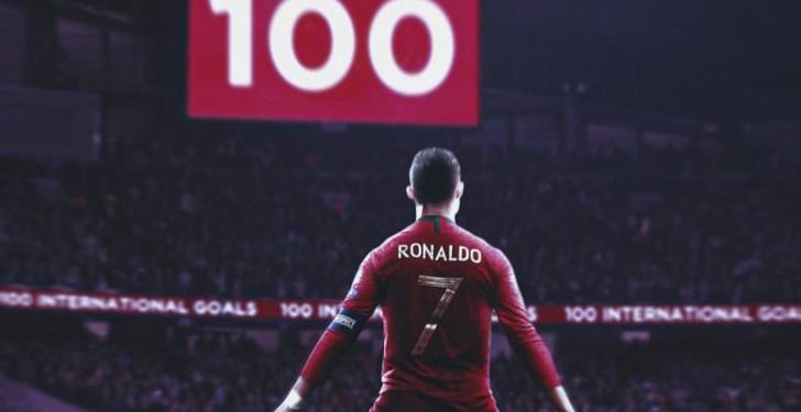 দ্বিতীয় ফুটবলার হিসেবে রোনাল্ডোর গোলের সেঞ্চুরি