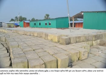 নদীর পাড় সংরক্ষণ ও বন্যা নিয়ন্ত্রন প্রকল্পের ওপর ঘর নির্মাণ করে বিক্রির হিড়িক